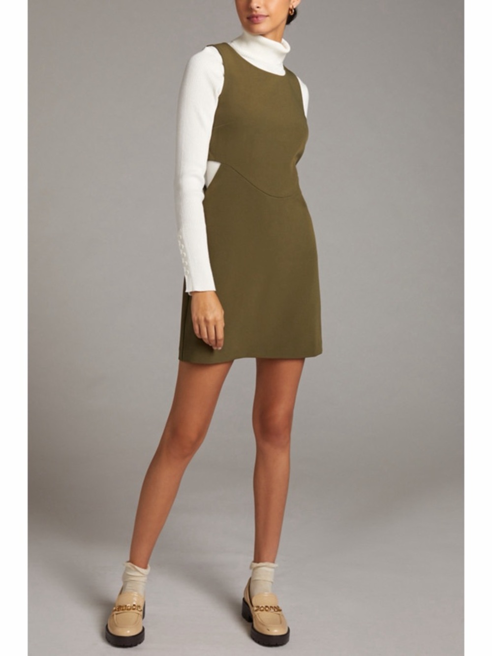 Anthropologie Mare Mare Cut-Out‎ Green Shift Dress